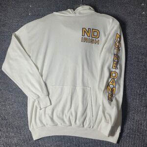 VINTAGE‎ ARTEX NOTRE DAME LIGHTWEIGHT HOODIE WOMEN'S SZ L USA MADE SINGLE STITCH